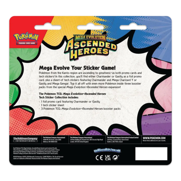 Pokemon - Mega Evolution: Ascended Heroes (Charmander) Tech Sticker Collection - Level Play
