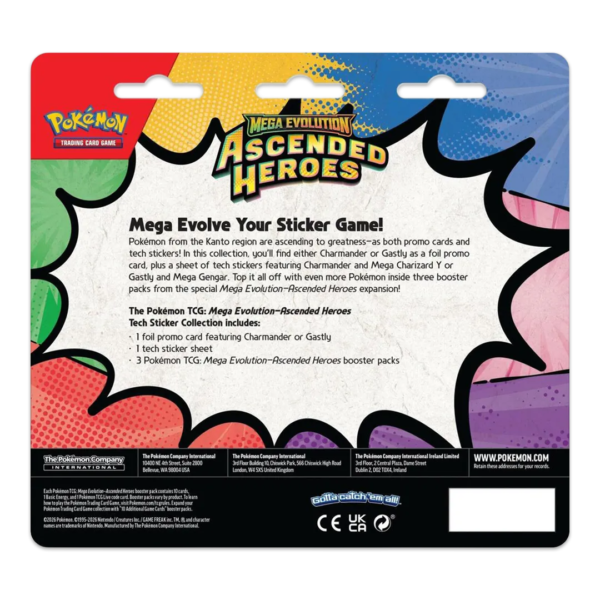 Pokemon - Mega Evolution: Ascended Heroes (Gastly) Tech Sticker Collection - Level Play
