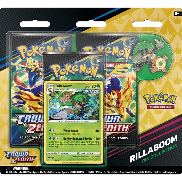 Crown Zenith - Pin Collection Rillaboom - Cinderace - Inteleon (Set of 3) - Level Play