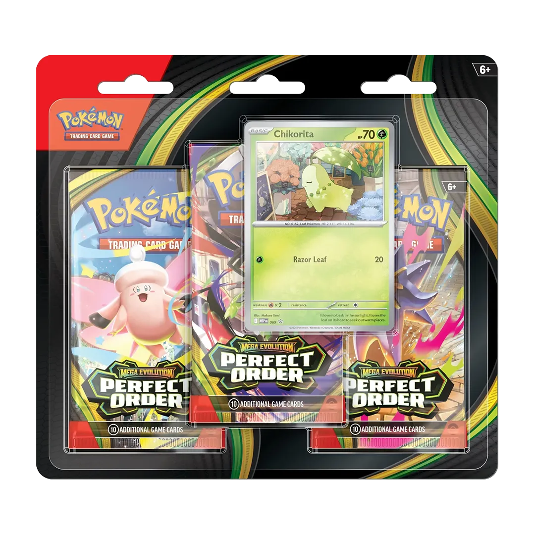 Mega Evolution: Perfect Order - 3-Pack Blister - Level Play
