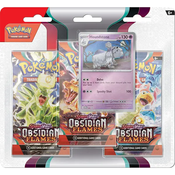 Scarlet and Violet: Obsidian Flames - 3 Pack Blister (Houndstone) - Level Play