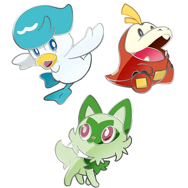 Paldea Pin Collection - Sprigatito, Fuecoco, Quaxly (Set of 3) - Level Play