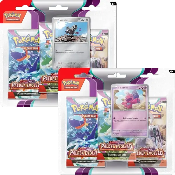 Scarlet and Violet: Paldea Evolved - 3 Pack Blister (Set of 2) - Level Play