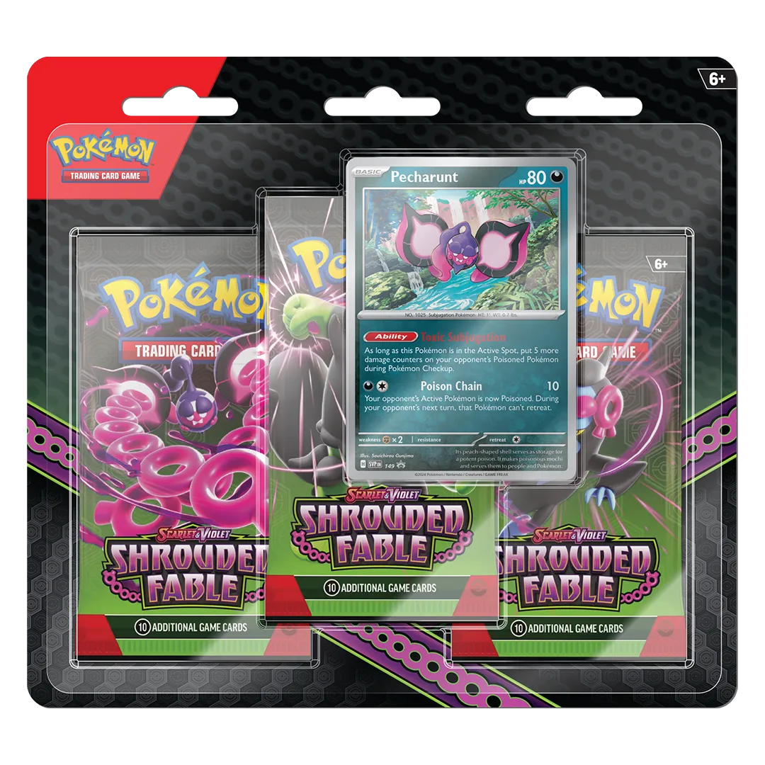 Scarlet & Violet: Shrouded Fable - 3 Pack Blister [Pecharunt] - Level Play