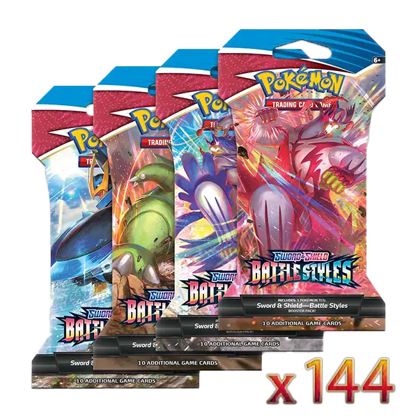 Sword & Shield: Battle Styles - Sleeved Booster Case (144 Boosters) - Level Play