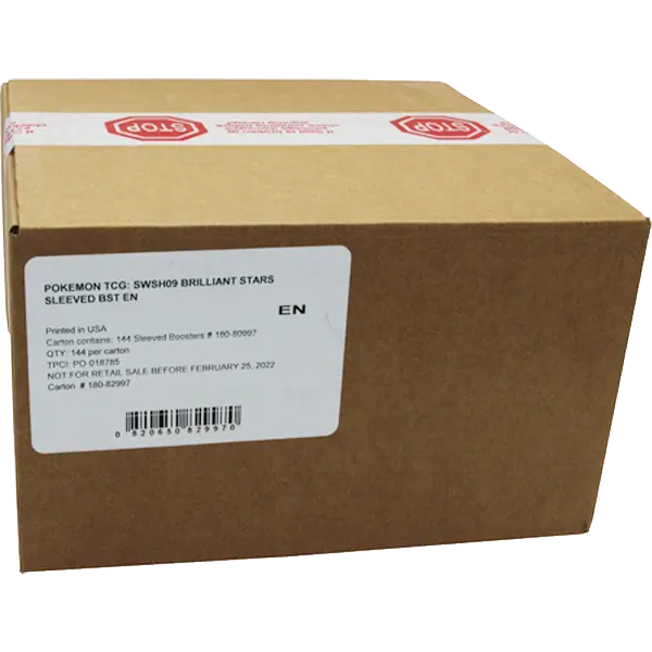 Sword & Shield: Brilliant Stars - Sleeved Booster Case (144 Boosters) - Level Play