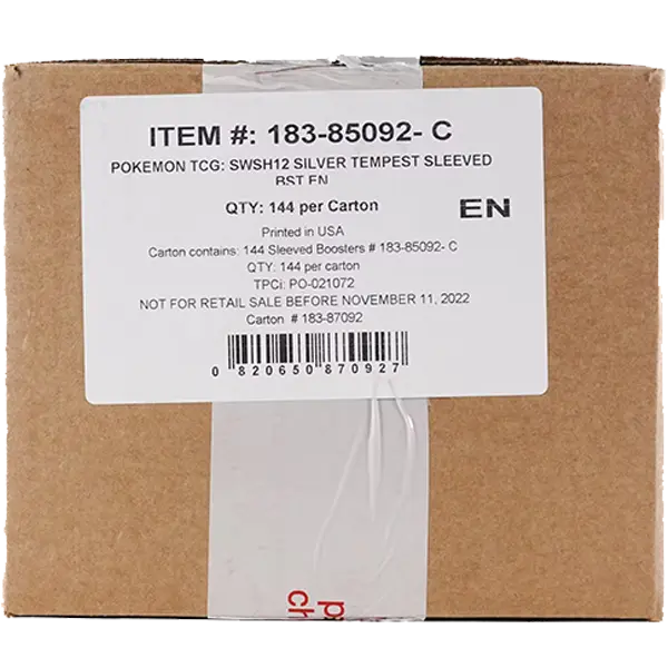 Sword & Shield: Silver Tempest- Sleeved Booster Case (144 Boosters) - Level Play