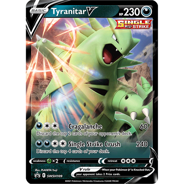V Strikers Tin (Tyranitar V) - Level Play